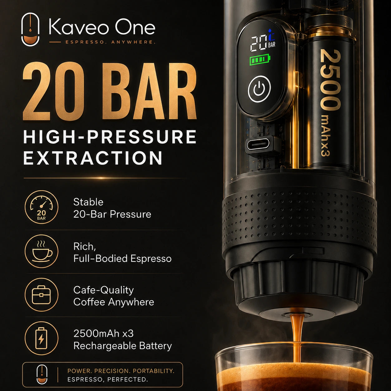 Kaveo One™ Wireless Portable Espresso Maker